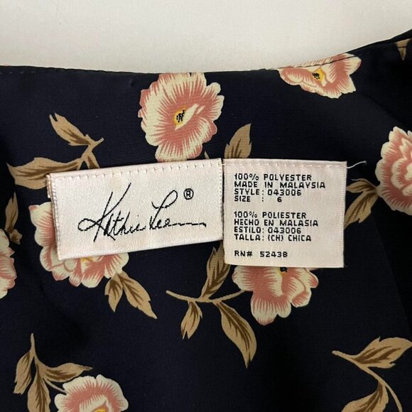 black floral vintage 90s midi dress - Picture 8 of 8